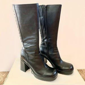 Steve Madden Lerke Black Leather Boot